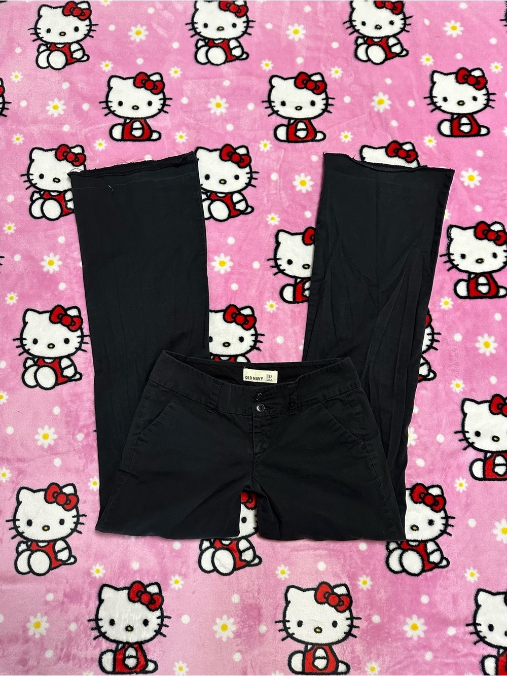Old Navy Black Low Rise Boot-Cut Pants